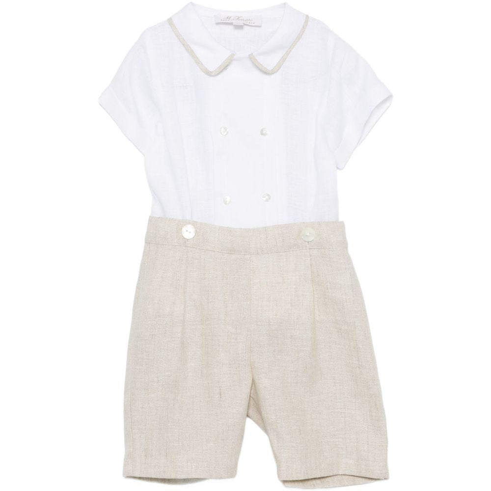Tutina per neonato Mariella Ferrari multicolore con colletto a punta PLF6 BEIGE MARIELLA FERRARI KIDS