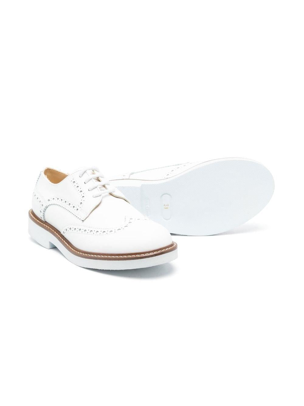 Brogues per bambino Andrea Montelpare bianche con dettaglio traforato MT19904 VAR1 MONTELPARE TRADITION KIDS