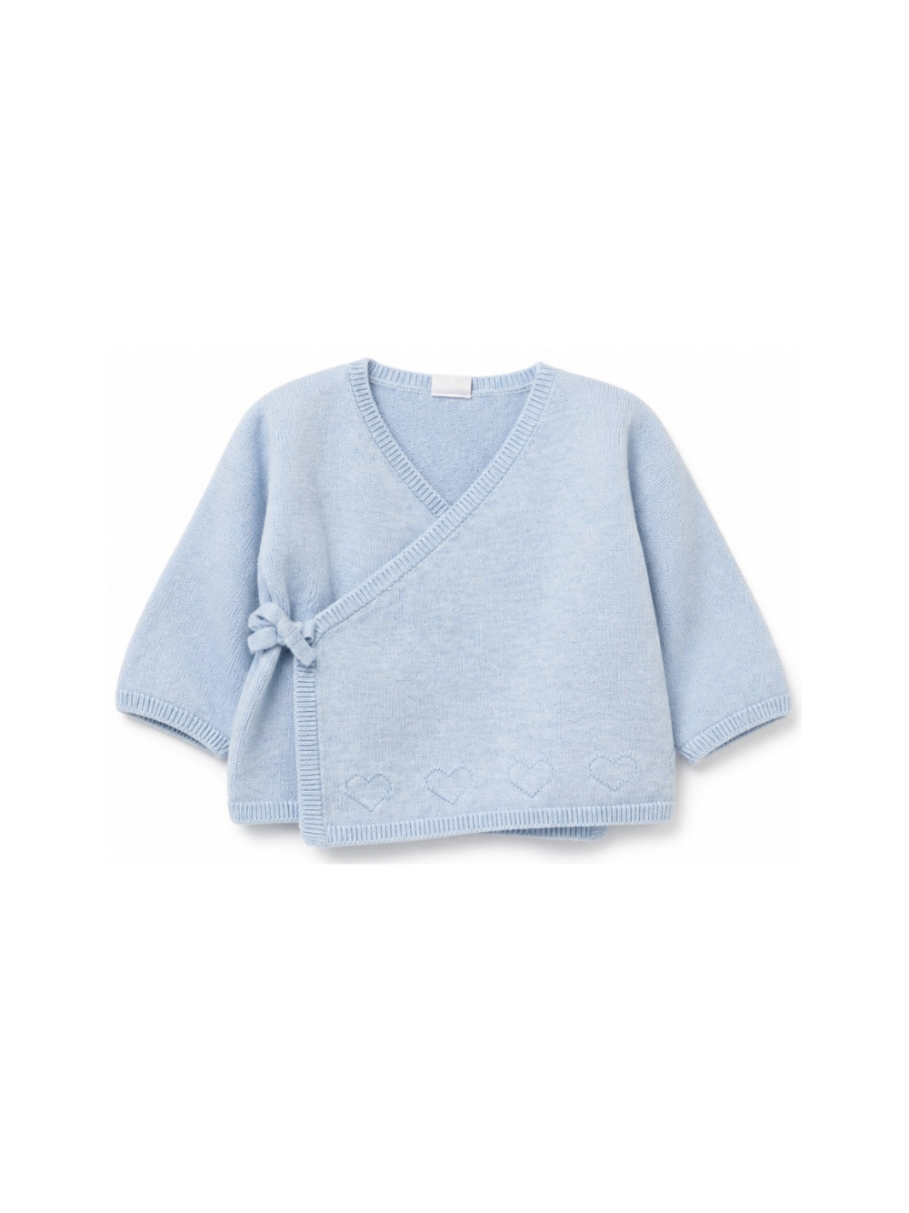 Cardigan per neonata Petit Bateau Kids azzurro con scollo a V A0GNS 01 PETIT BATEAU KIDS