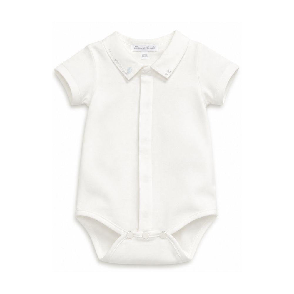 Body per neonati Tartine & Chocolat bianco con colletto ricamato CC11020 41 TArtine & Chocolat KIDS