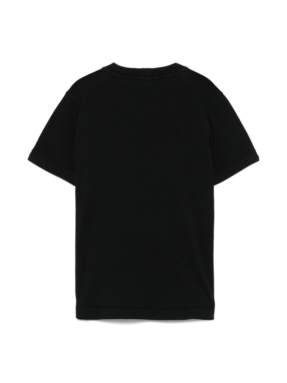 T-shirt per bambino Stone Island Kids nera con dettaglio logo L2S162100003S0047 V0029 STONE ISLAND KIDS