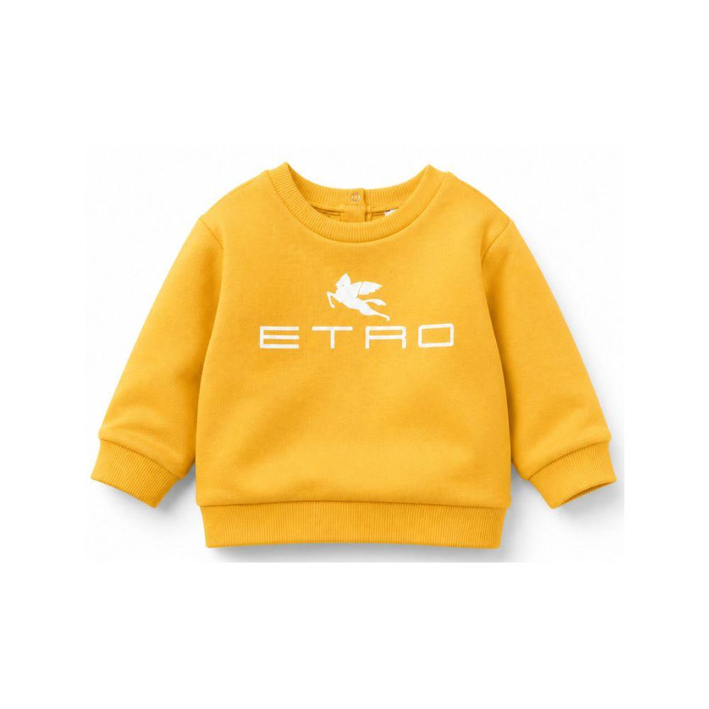 Felpa per neonati Etro Kids gialla con stampa logo sul davanti GY4530 Z3183 216 ETRO KIDS