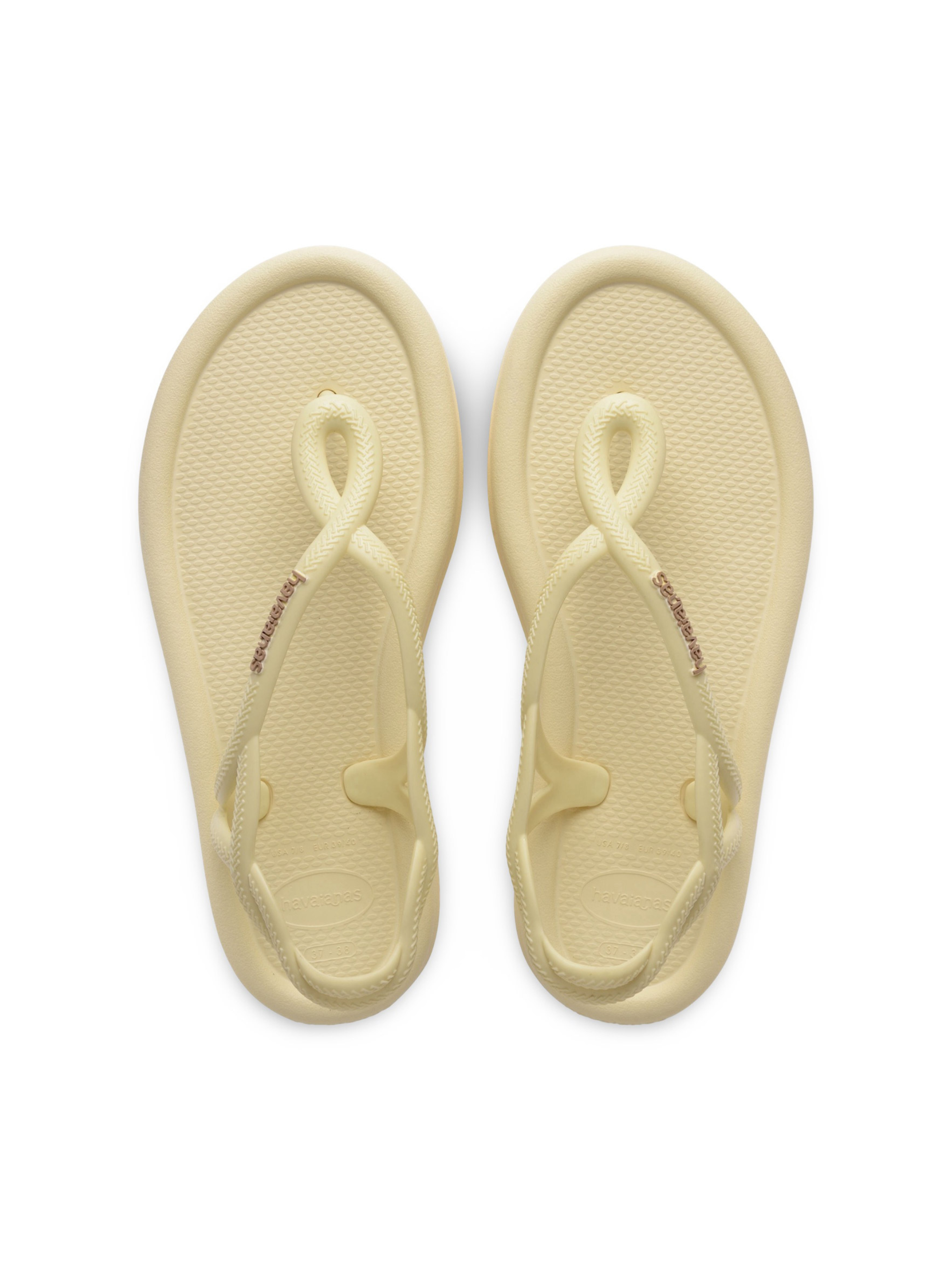 Infradito da donna Havaianas beige con dettaglio cinturino incrociato 4150264 9256 HAVAIANAS