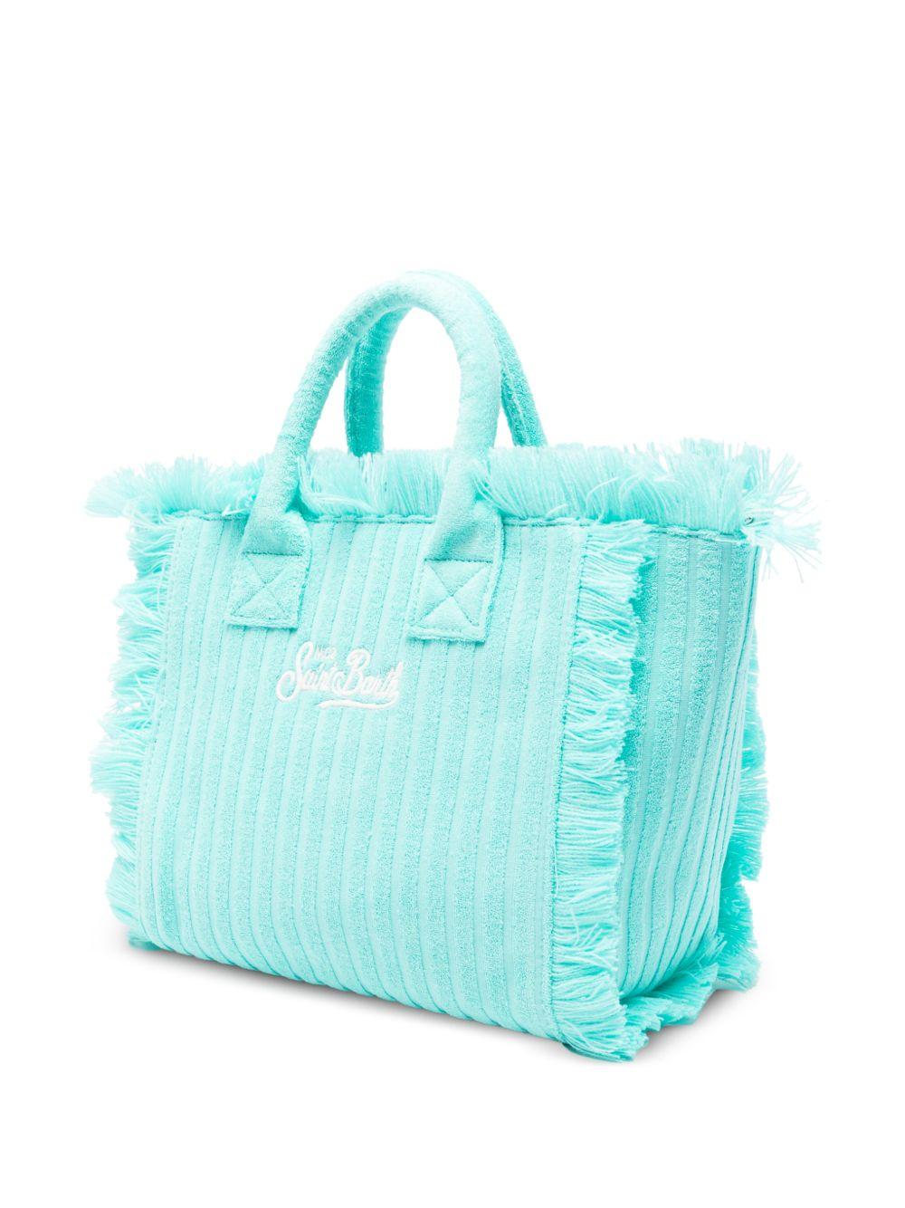 Borsa Colette MC2 Saint Barth azzurra con logo ricamato sul davanti COL0005 00526L MC2 ST. BARTH KIDS