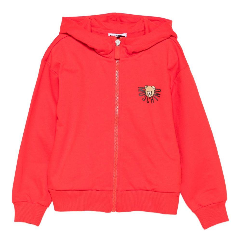 Felpa per bambini Moschino Kids rosso con chiusura con zip HUF09ELCA40 50109 MOSCHINO KIDS