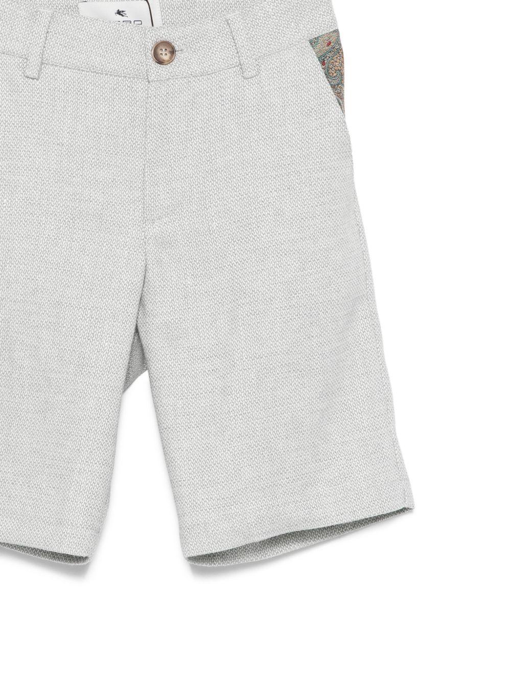 Shorts per bambino Etro Kids grigio con inserti paisley GY6P69 I0314 956 ETRO KIDS