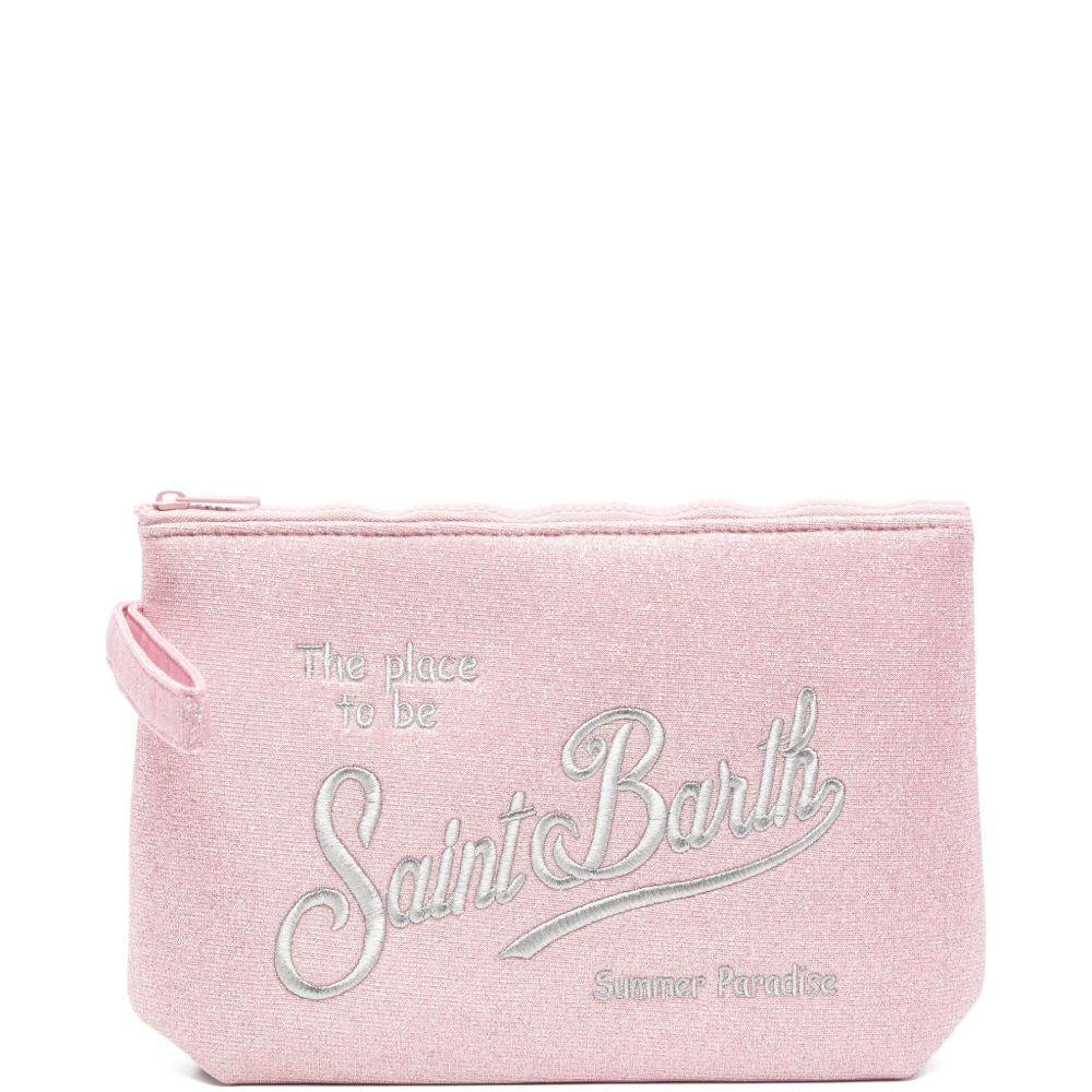 Pochette Aline MC2 Saint Barth rosa con finiture glitterate ALI0018 03000L MC2 ST. BARTH