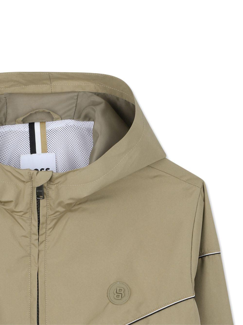 Giubbino da bambino Boss Kids beige con cappuccio e zip J52996 295 BOSS KIDS