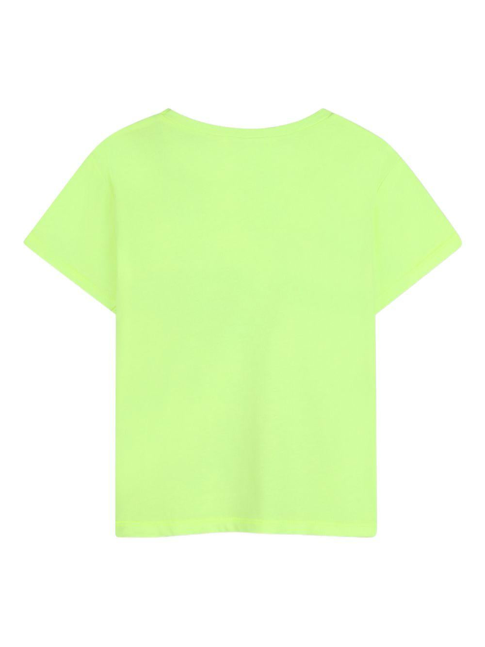 T-shirt per bambina Billieblush verde con decorazione con paillettes U21922 552 BILLIEBLUSH