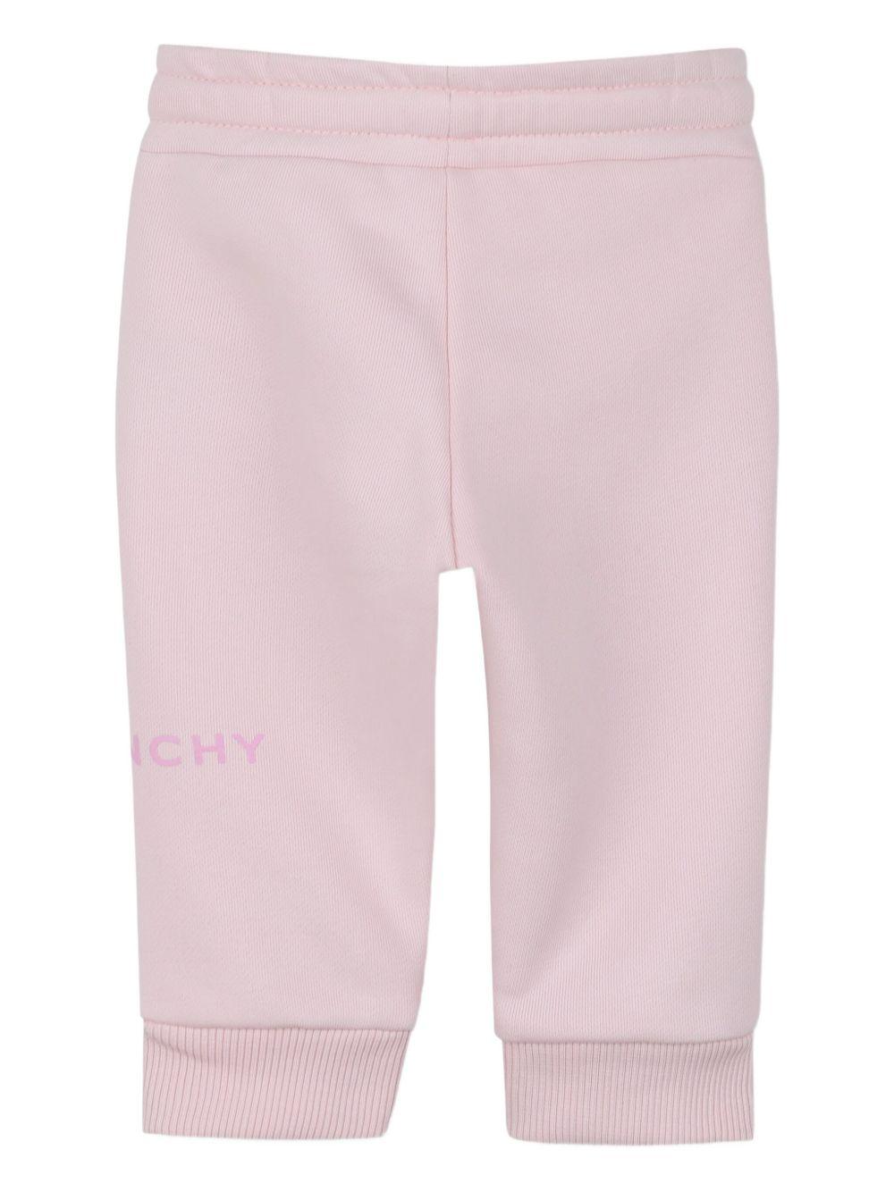 Pantaloni sportivi per neonata Givenchy Kids rosa con stampa con logo H30896 44Z GIVENCHY KIDS