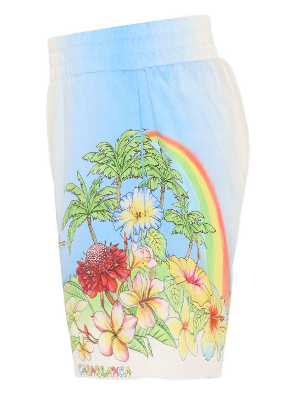 Shorts per bambino Casablanca Kids blu con stampa grafica KSP26TR31702 ALOHA CASABLANCA KIDS