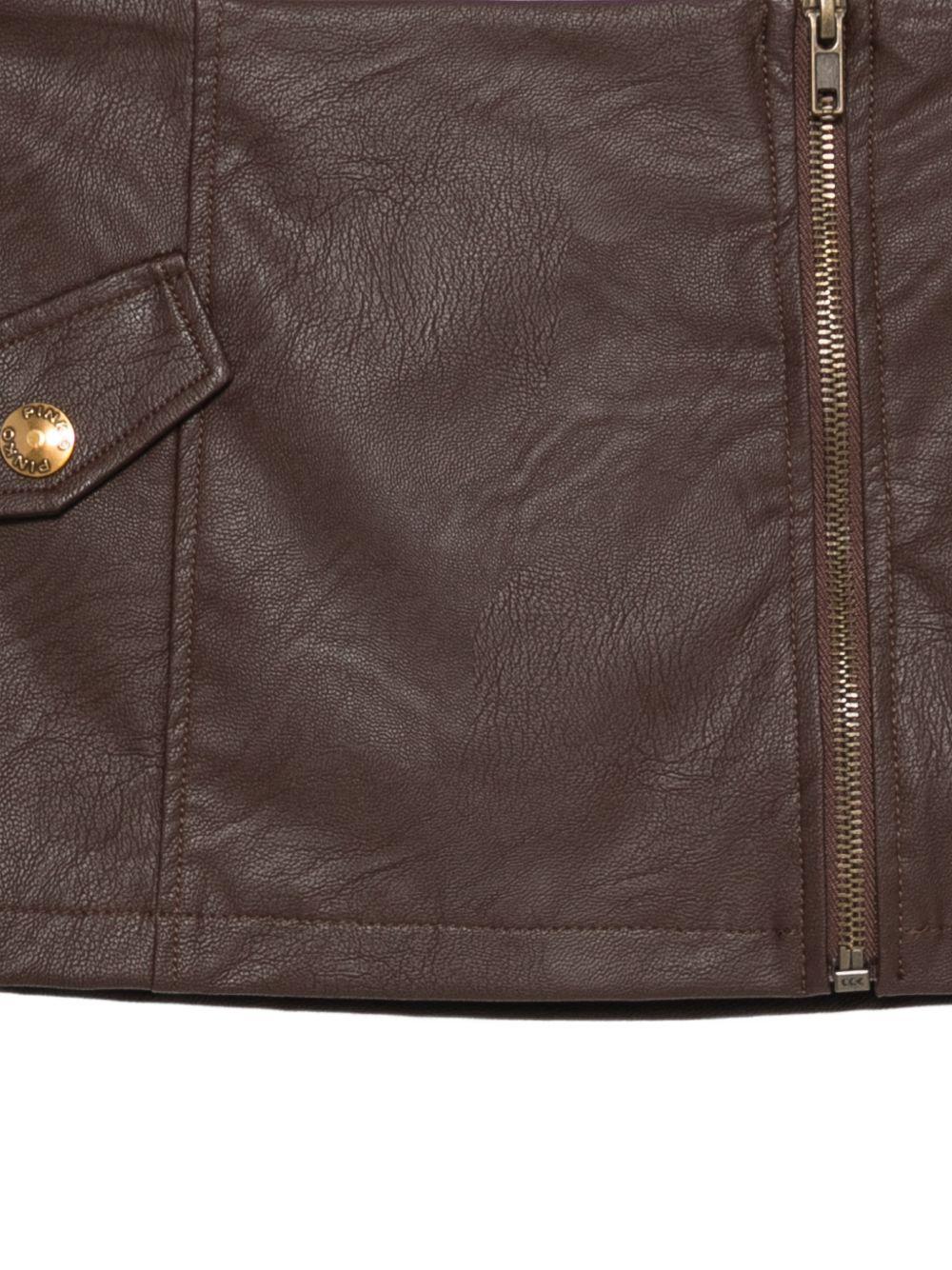 Gonna per bambina Pinko Kids marrone con zip KFGO013CPE021 6024 PINKO KIDS