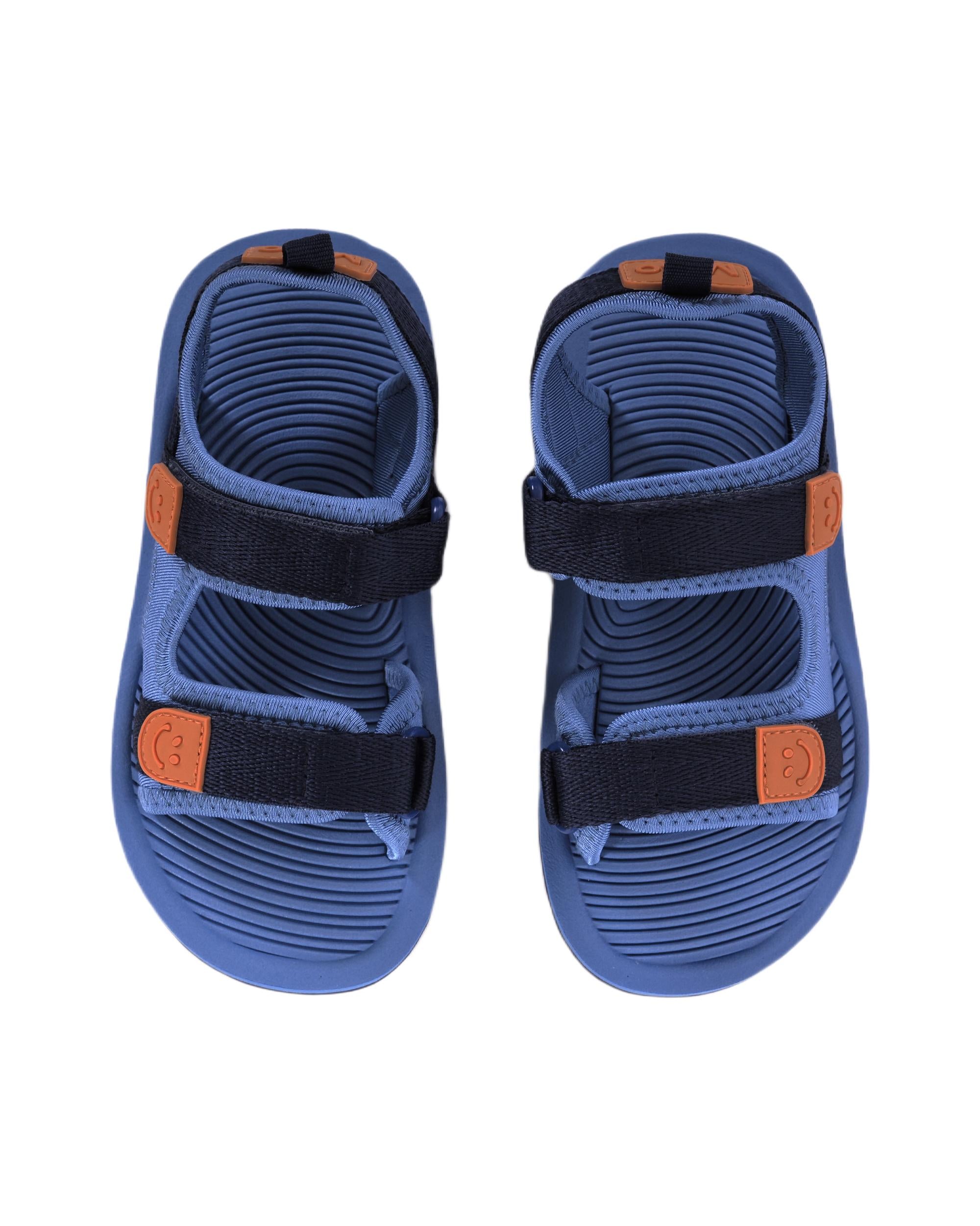 Sandali per bambino Molo azzurro con fasce e motivo smile 7S26U301 5615 MOLO KIDS