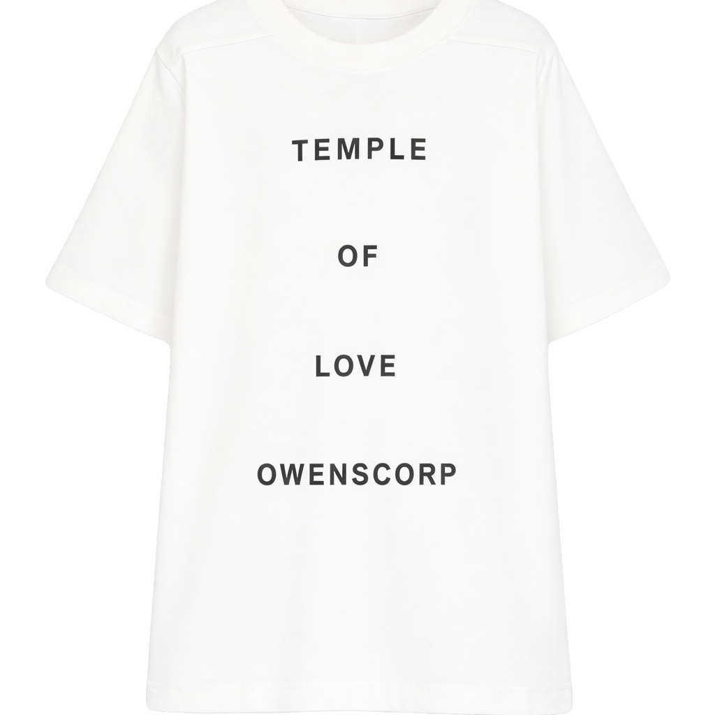 T-shirt Jumbo per bambino Rick Owens Kids bianca con scritta sul davanti BG01F3274RNP14P 1109 RICK OWENS KIDS