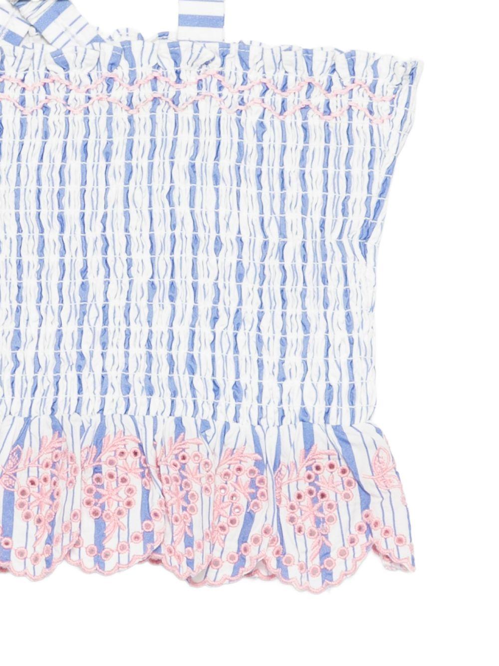 Top per bambina Louise Misha blu con design a righe GRI-S26-C0175 BLUE LOUISE MISHA KIDS