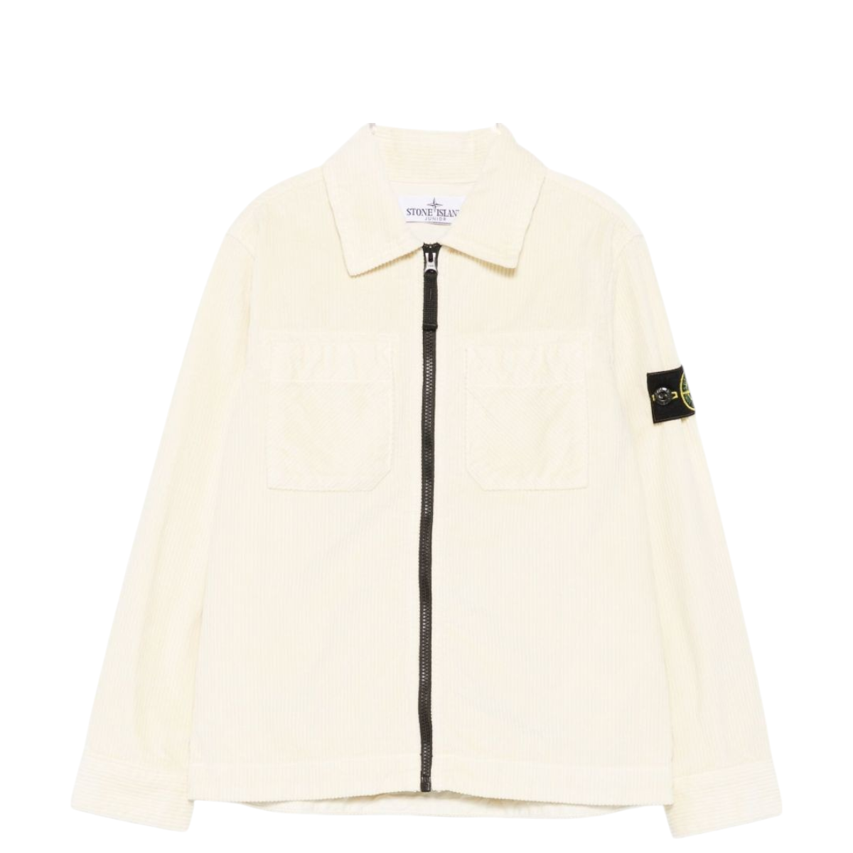 Giubbino per bambino Stone Island Junior bianco con cerniera K2S161200003S0199 V0093 STONE ISLAND JUNIOR