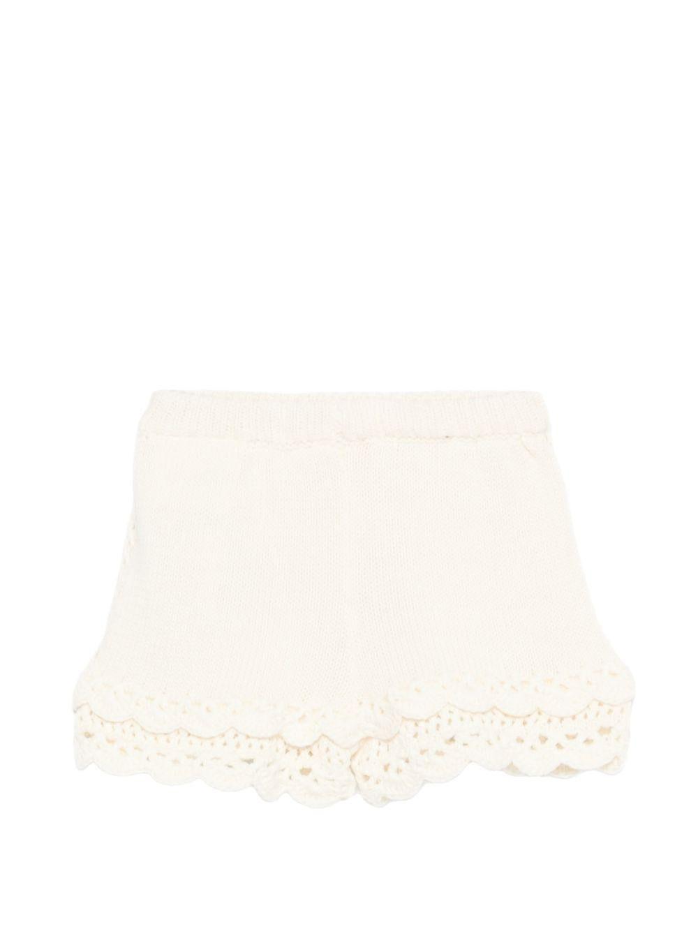 Shorts Mekylana per neonata Louise Misha bianco con bordo a smerlo FRC-S26-S0288 CREAM LOUISE MISHA