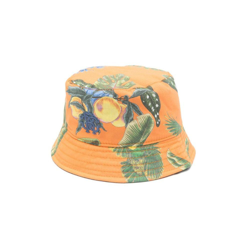 Cappello da pescatore per neonato Roberto Cavalli Kids arancione con stampa tropicale CIP26088HA TR. ORANGE ROBERTO CAVALLI KIDS