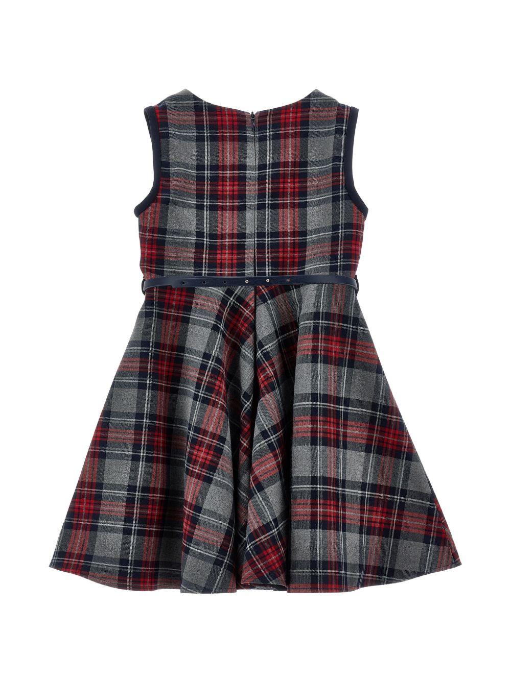 Abito per bambina Monnalisa Kids multicolore con motivo tartan 18HSCA 8321 3156 MONNALISA KIDS