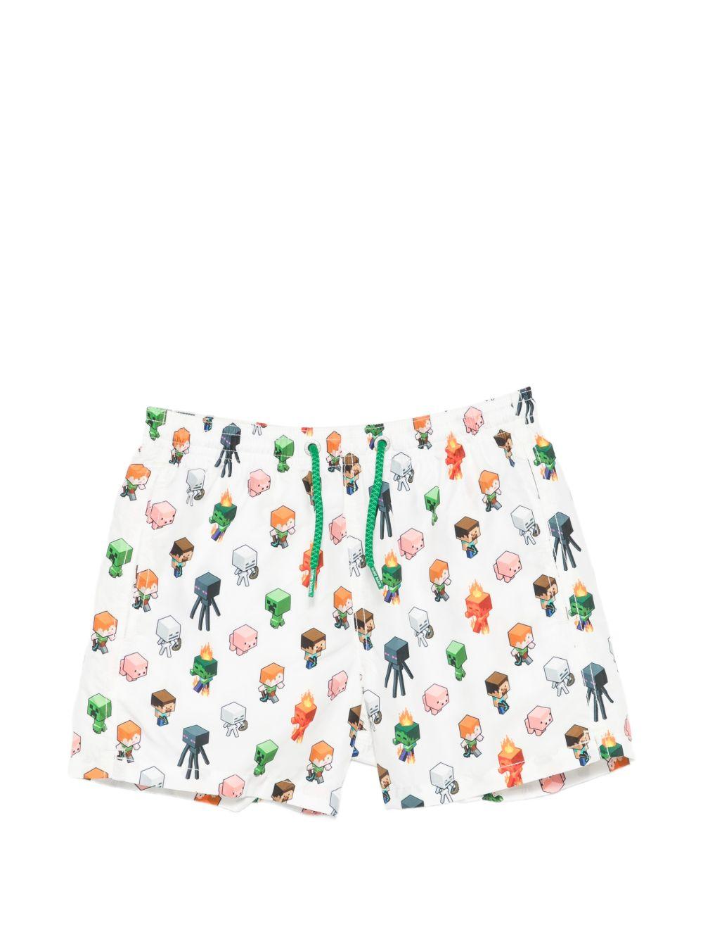 Costume da bagno per bambino MC2 Saint Barth Kids x Minecraft bianco JEA0004 03962L MC2 ST. BARTH KIDS