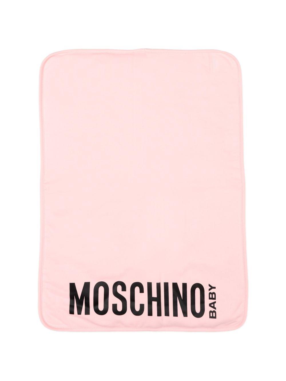 Borsa fasciatoio per neonata Moschino Kids rosa con stampa Teddy Bear MUX05WL3A89 50209 MOSCHINO KIDS