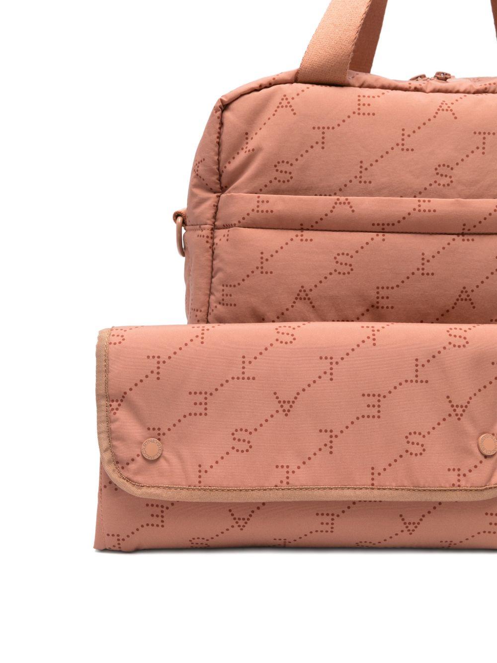 Borsa fasciatoio per bambina Stella McCartney Kids rosa pesca con logo all-over TY0548 Z3652 319 STELLA McCARTNEY KIDS