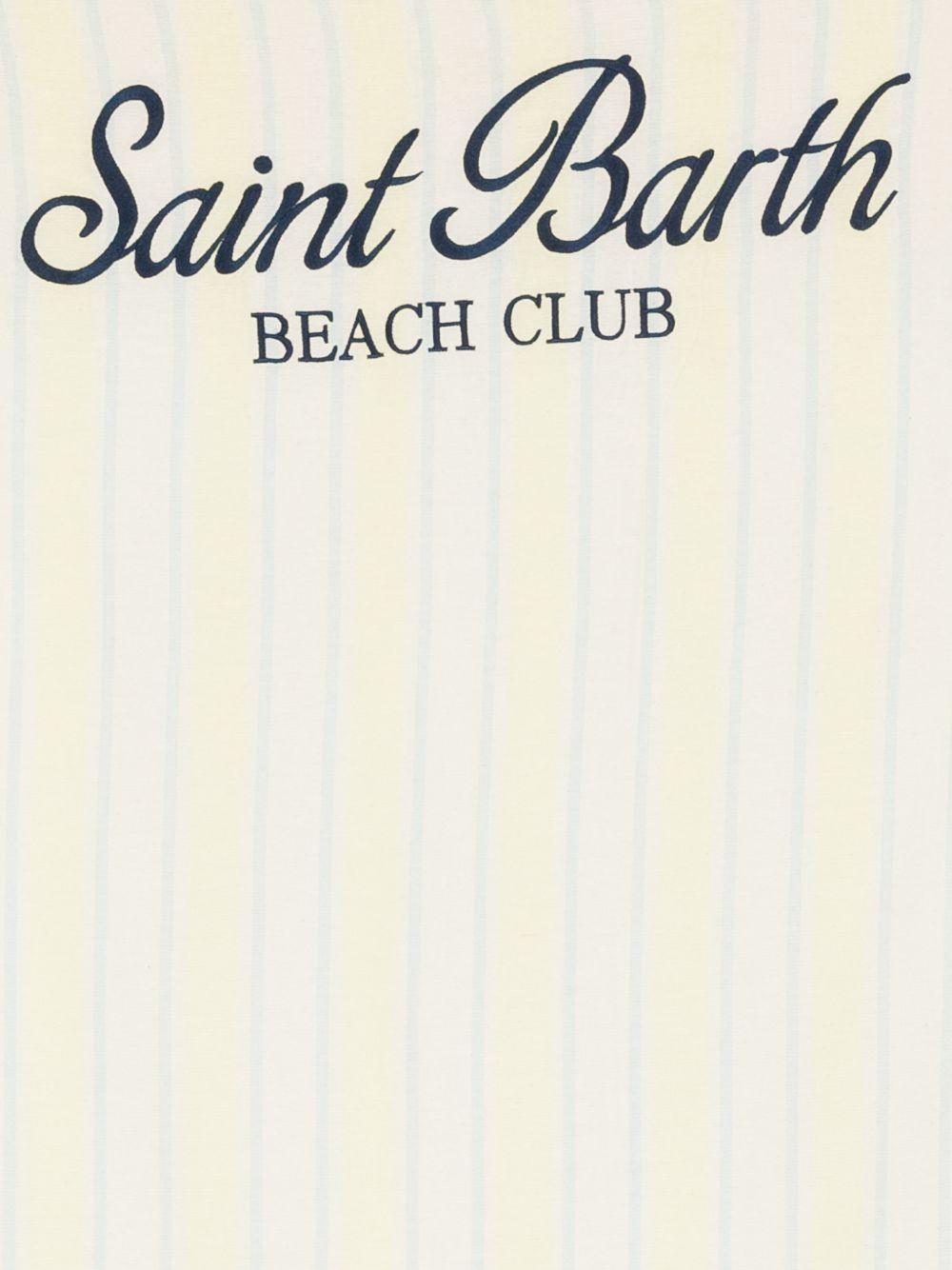 Telo mare MC2 Saint Barth beige e giallo con motivo a righe FOUL002 02600L MC2 ST. BARTH KIDS