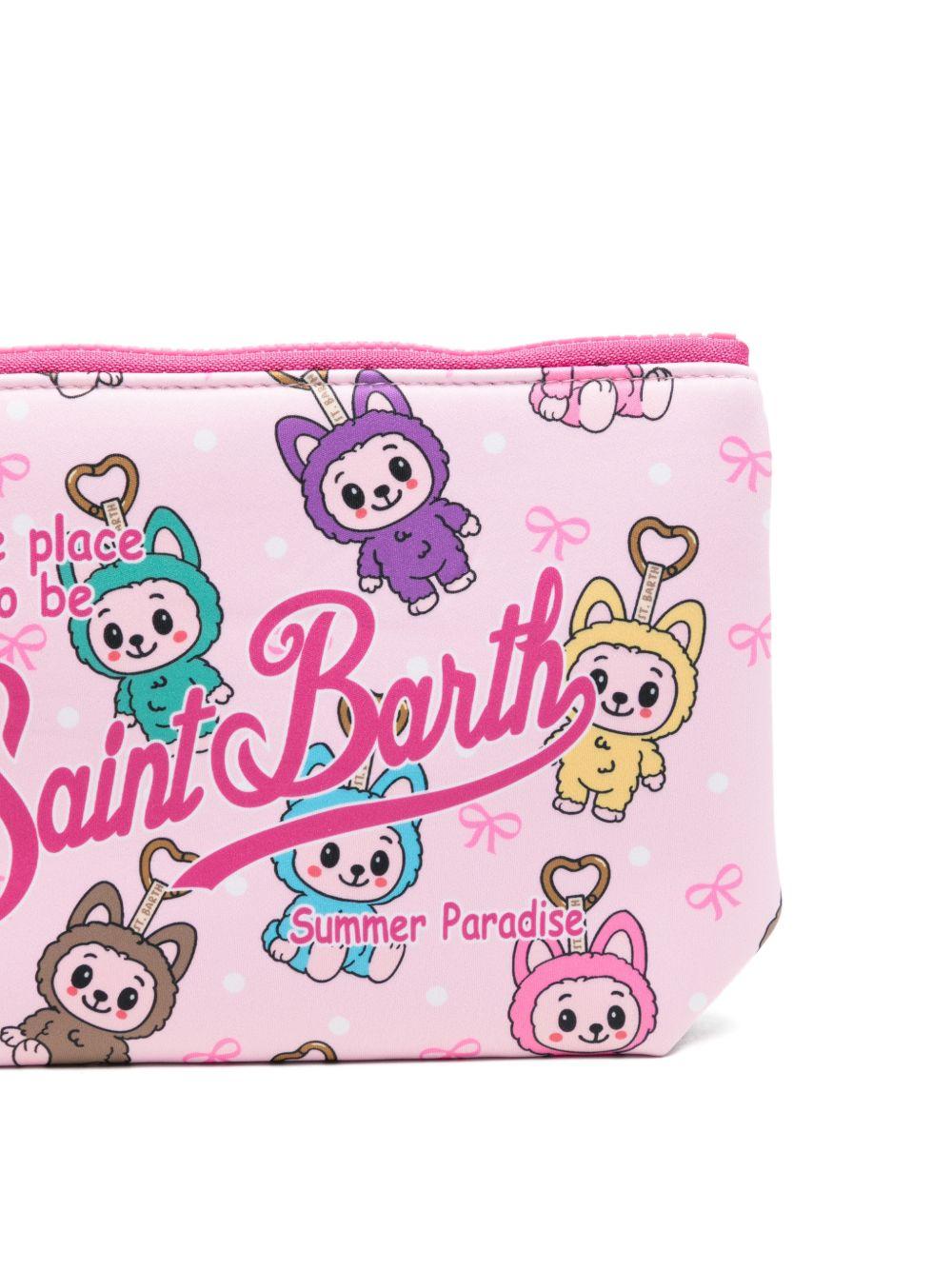 Pochette Aline MC2 saint Barth rosa con stampa Labubu ALIN001 00756L MC2 ST. BARTH KIDS