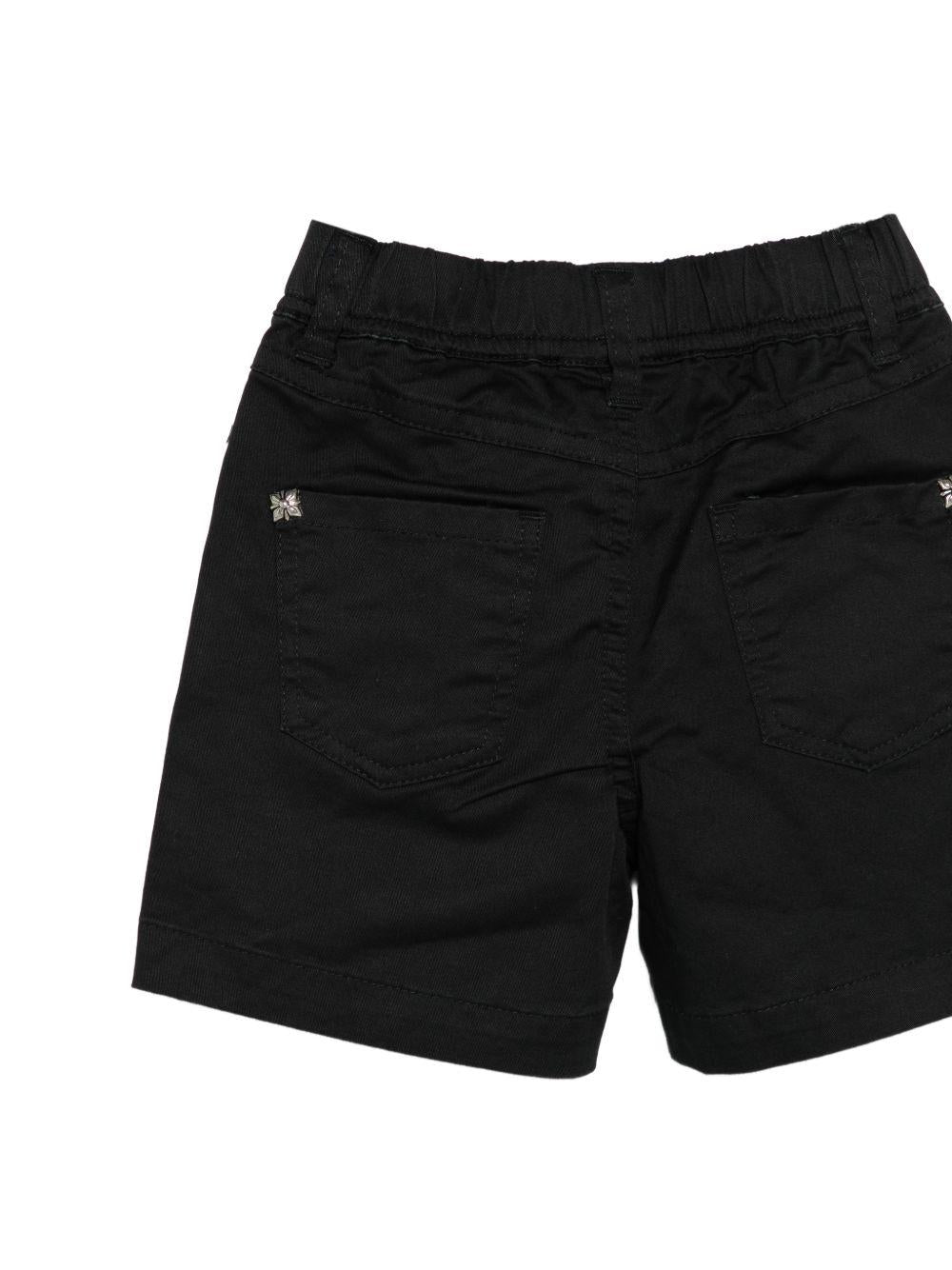 Shorts per neonato John Richmond Junior neri con tasche sul retro RIP26128BE BLACK JOHN RICHMOND KIDS