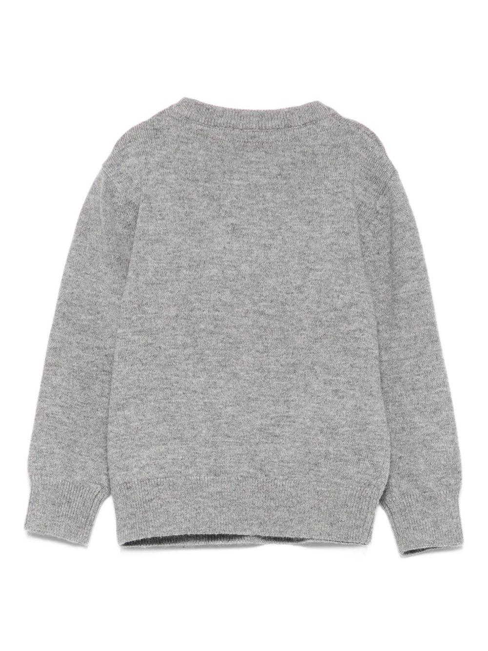 Maglione per neonato John Richmond Junior grigio con logo a intarsio RIA25009MA GREY STEEL JOHN RICHMOND JUNIOR