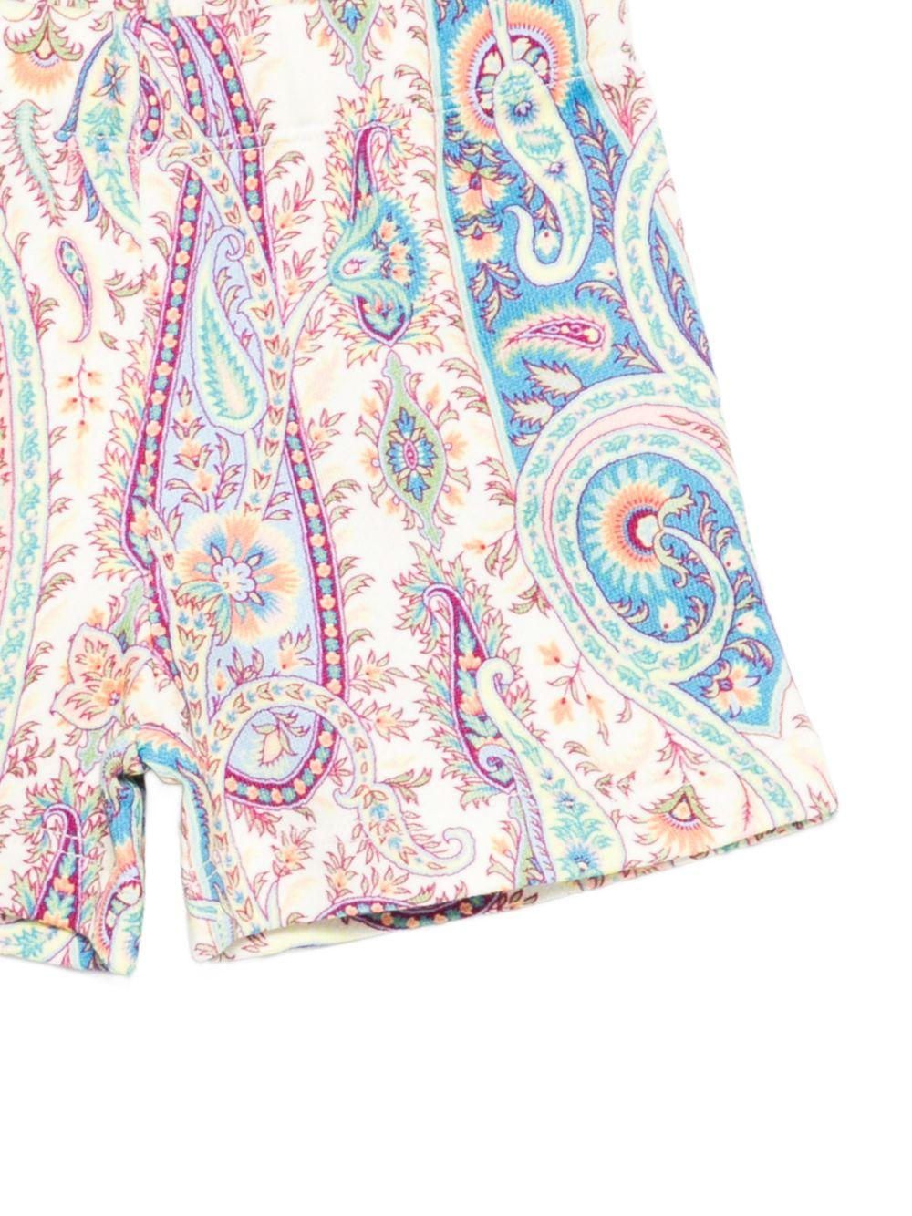Shorts per neonata Etro Kids multicolor con logo ricamato GY6569 Z3794 107MC ETRO KIDS