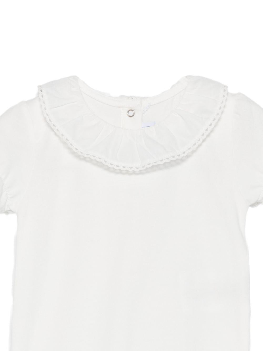 Body per neonata Tartine & Chocolat bianco con colletto arricciato CC11081 13 TArtine & Chocolat KIDS