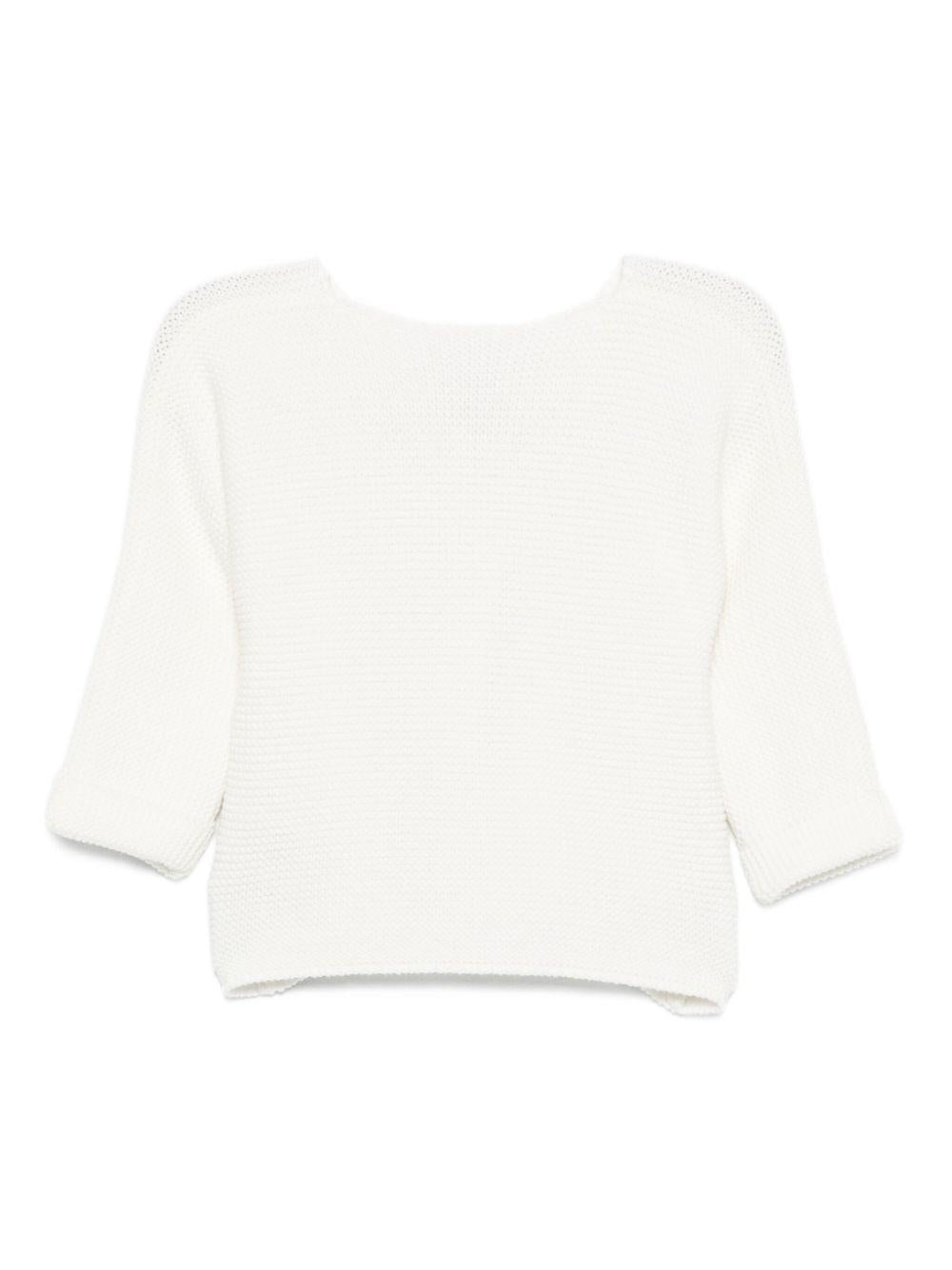 Cardigan per neonata Petit Bateau bianco con motivo a coste A0CES 13 PETIT BATEAU