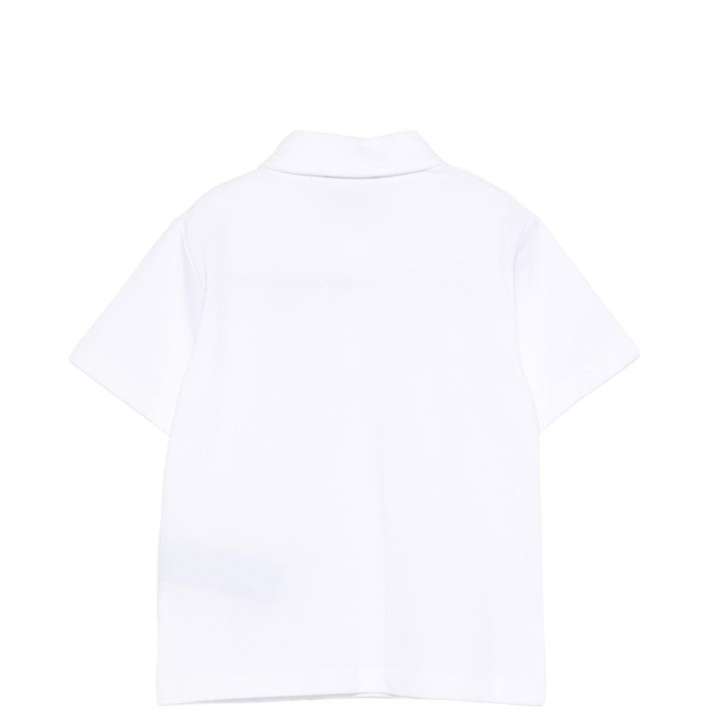 Polo per bambino Balmain Kids bianca con dettaglio sul petto BY8Q01 Z3658 100NE BALMAIN KIDS