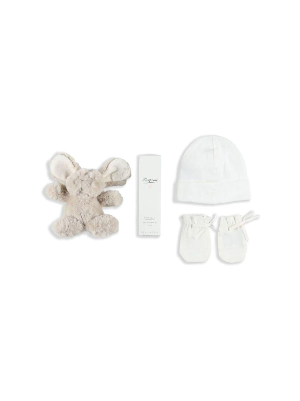Set regalo per neonati Bonpoint bianco con dettaglio ricamato sul berretto PERZDID00103 002 BONPOINT KIDS