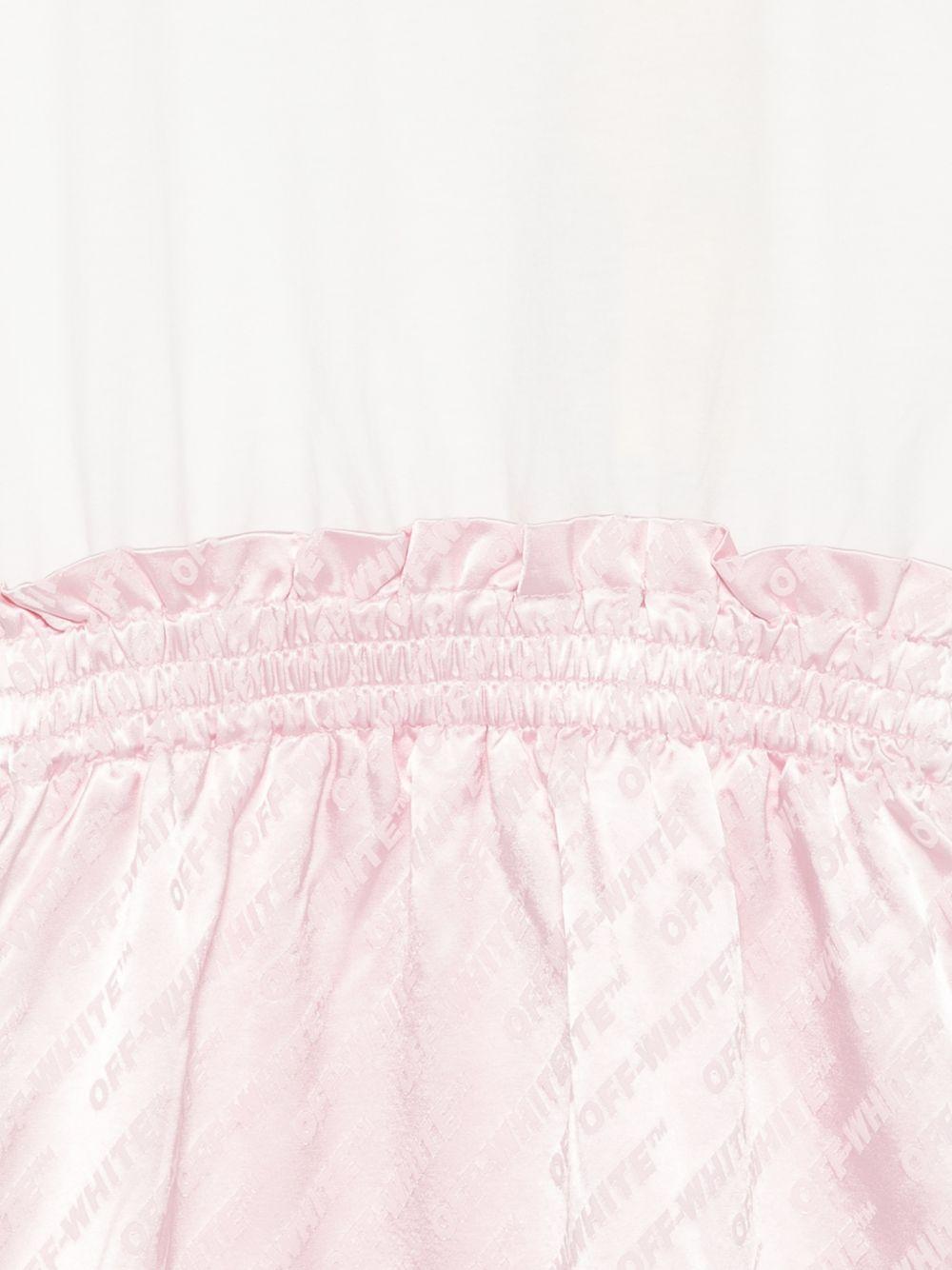Abito per bambina Off-White Kids multicolore con con dettagli arricciati 44GDB037S26F001 683 OFF WHITE KIDS