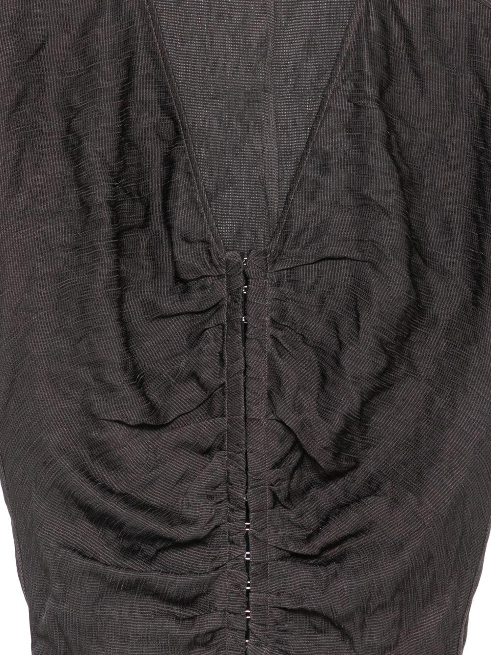 Camicetta arricciata Alysi marrone cioccolato con scollo a V 116835 P6204 CHOCO ALYSI