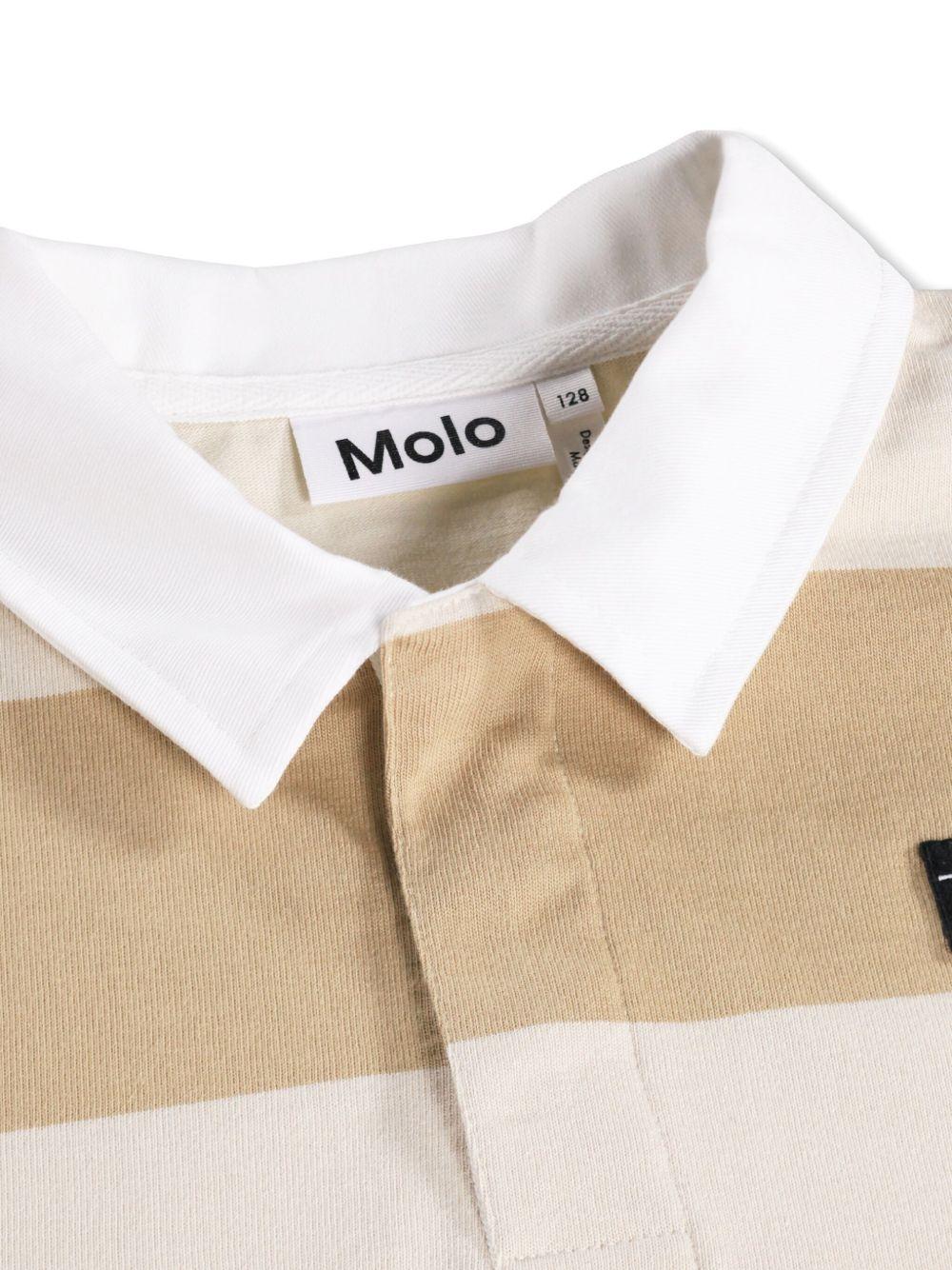 T-shirt per bambino Molo beige con colletto 1S26A222 9597 MOLO KIDS