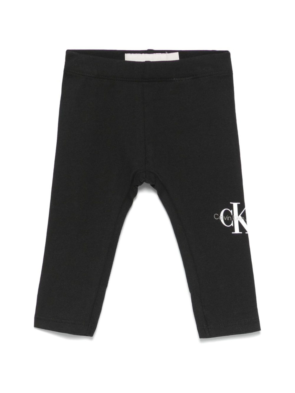 Leggings con monogramma per neonata Calvin Klein Kids nero con stampa sulla gamba IN0IN00081 BEH CALVIN KLEIN KIDS