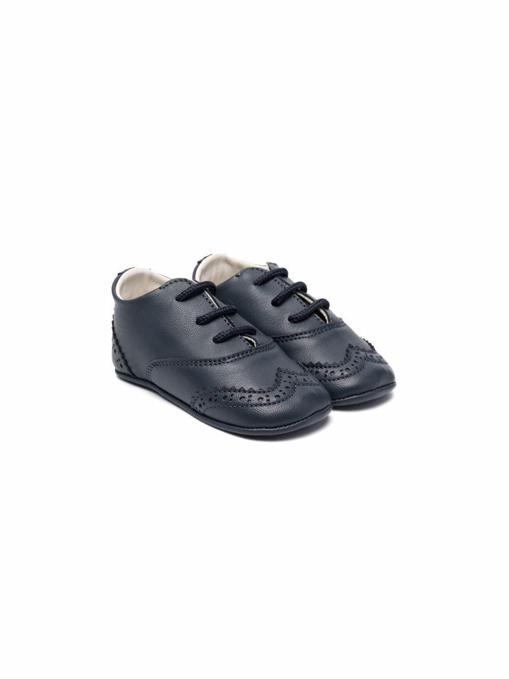 Stringate per neonato Andrea Montelpare blu con chiusura con lacci MT952 BLU MONTELPARE TRADITION KIDS