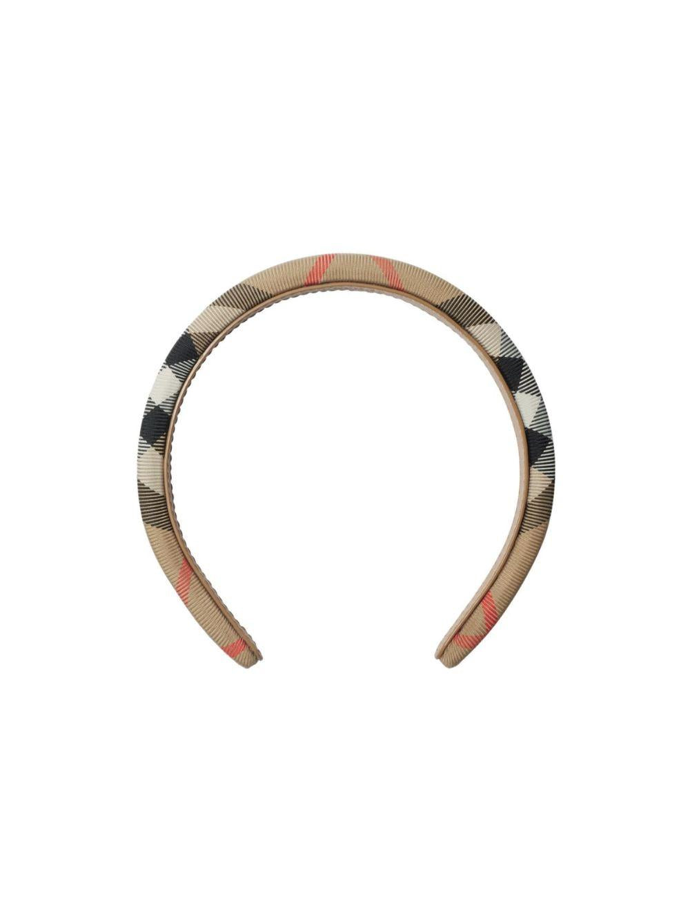 Cerchietto per bambina Burberry Kids beige con motivo Vintage Check 8108699 B9368 BURBERRY KIDS