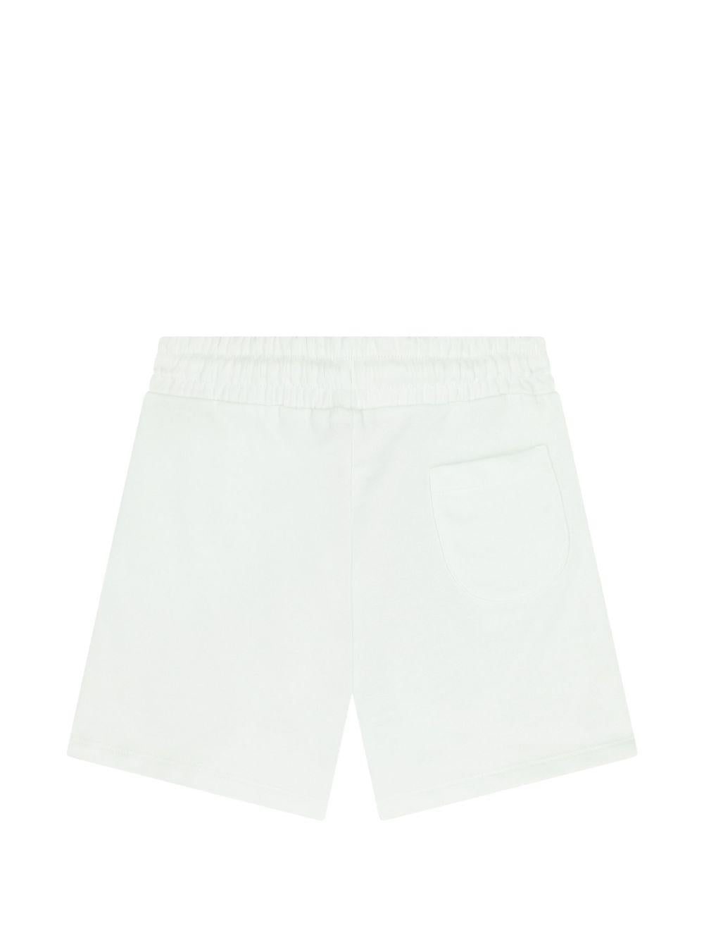 Shorts per bambino MSGM Kids bianco con coulisse e tasche S6MSJUBE018 001 MSGM KIDS
