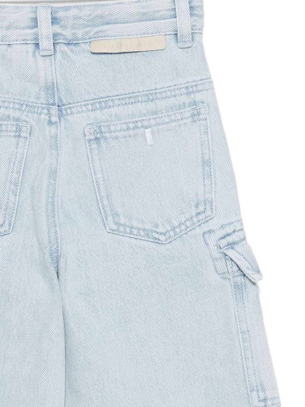 Jeans per bambina Stella McCartney Kids in denim con tasche cargo TX6D30 Z0746 600 STELLA McCARTNEY KIDS