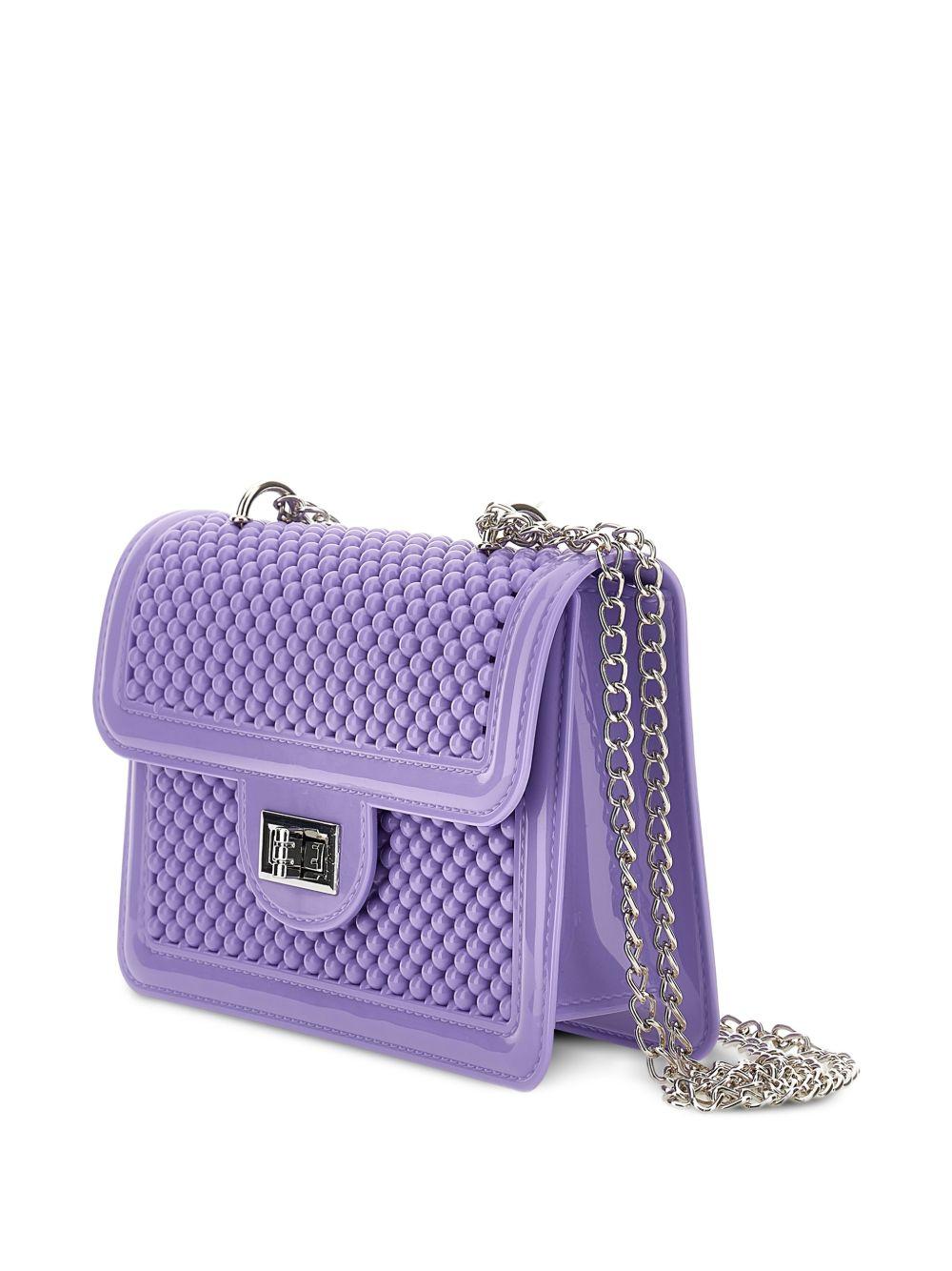 Borsa per bambina Monnalisa viola con design con perline 17G000 7061 0065 MONNALISA
