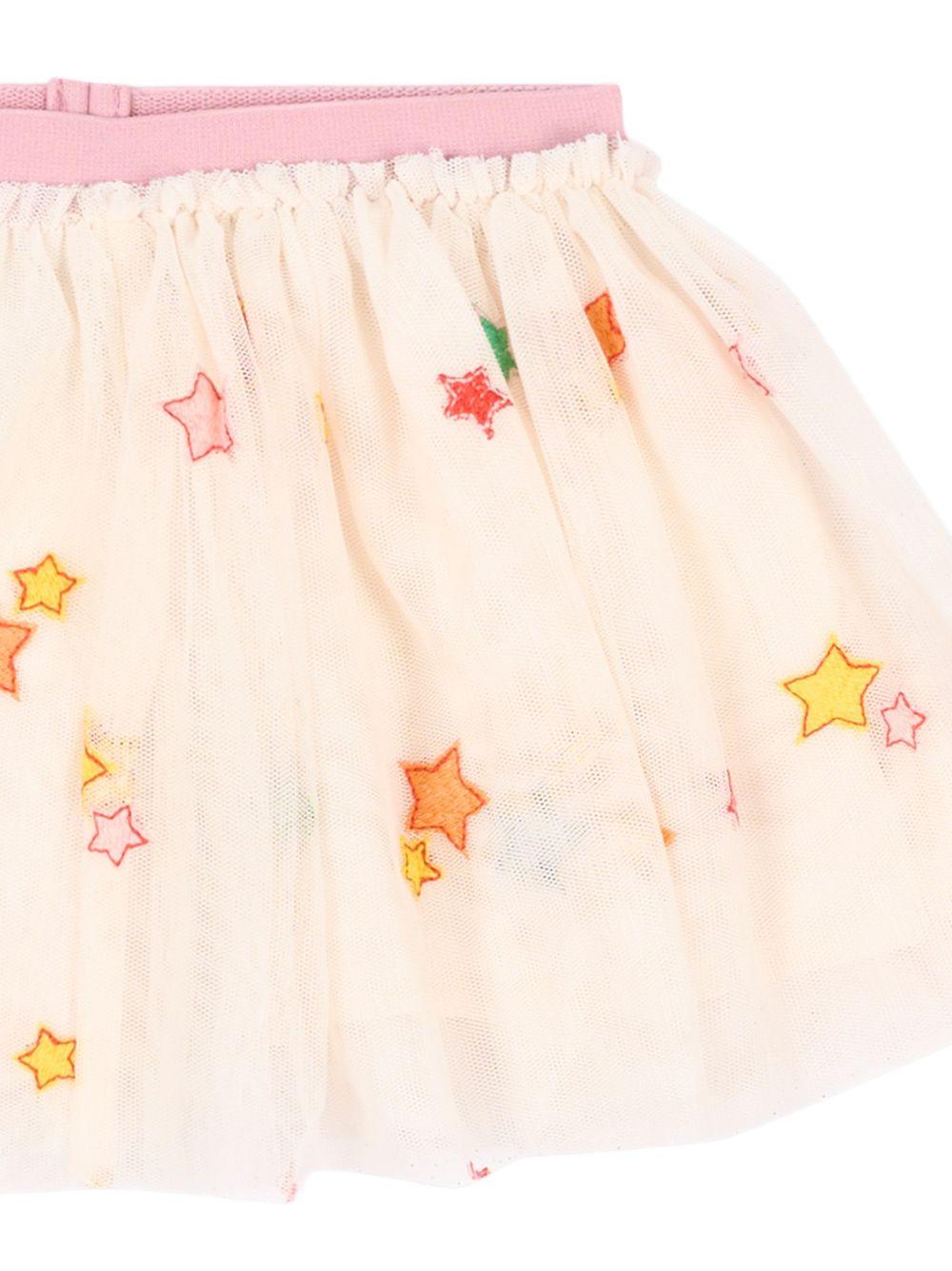 Gonna per neonata Stella McCartney Kids rosa con stelline ricamate TZ7001 Z3867 189MC STELLA McCARTNEY KIDS