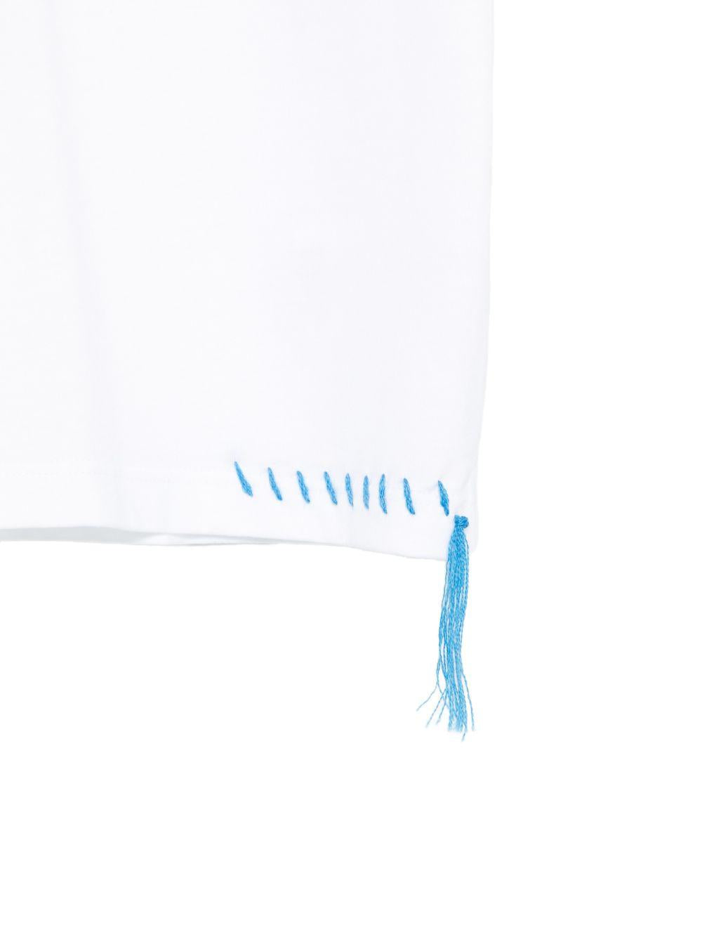 T-shirt per bambini MSGM Kids bianca con dettaglio logo S6MSJUTH136 001 MSGM KIDS