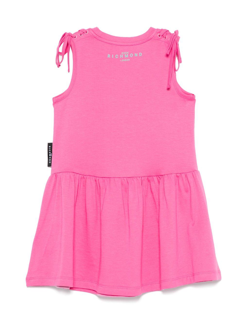 Abito per bambina John Richmond Junior fucsia con dettaglio con cinturino RGP25008VE BARBIE JOHN RICHMOND KIDS