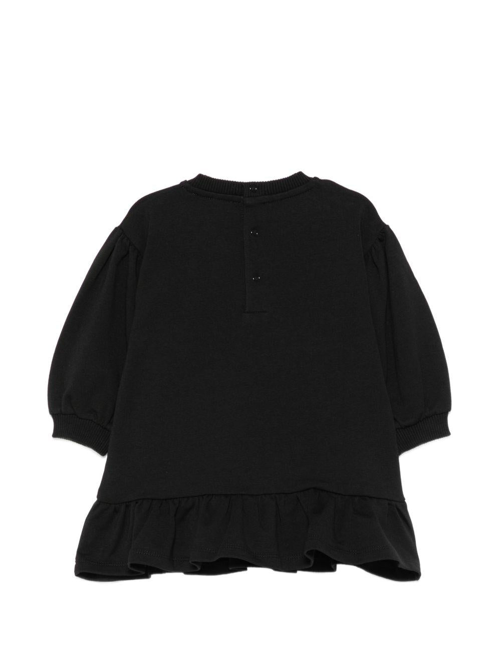 Abito per neonata Moschino Kids nero con motivo Teddy Bear MAV0CWLDA63 60100 MOSCHINO KIDS