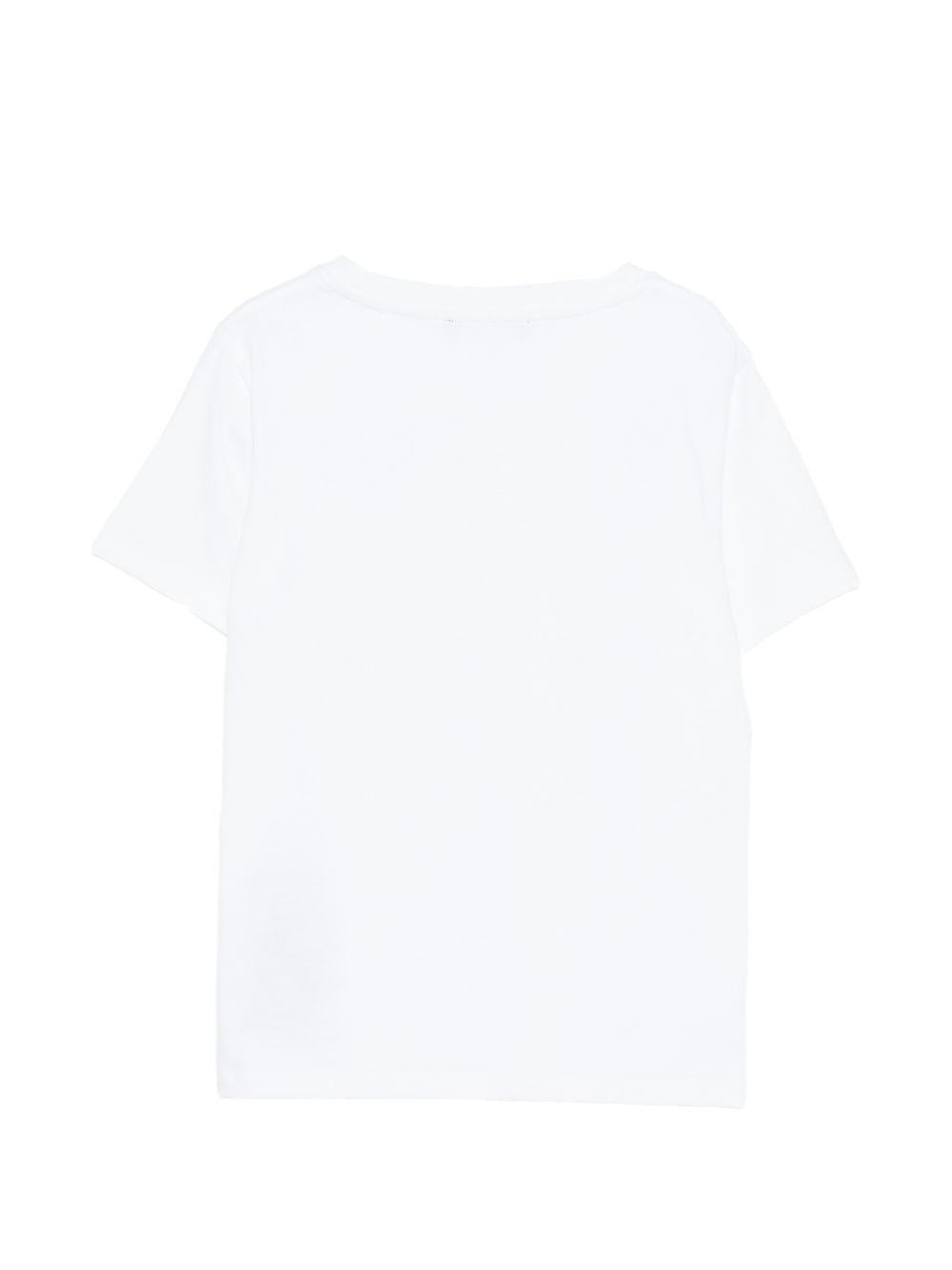 T-shirt per bambino Balmain Kids bianca con logo sul davanti BY8R31 Z3672 100NE BALMAIN KIDS