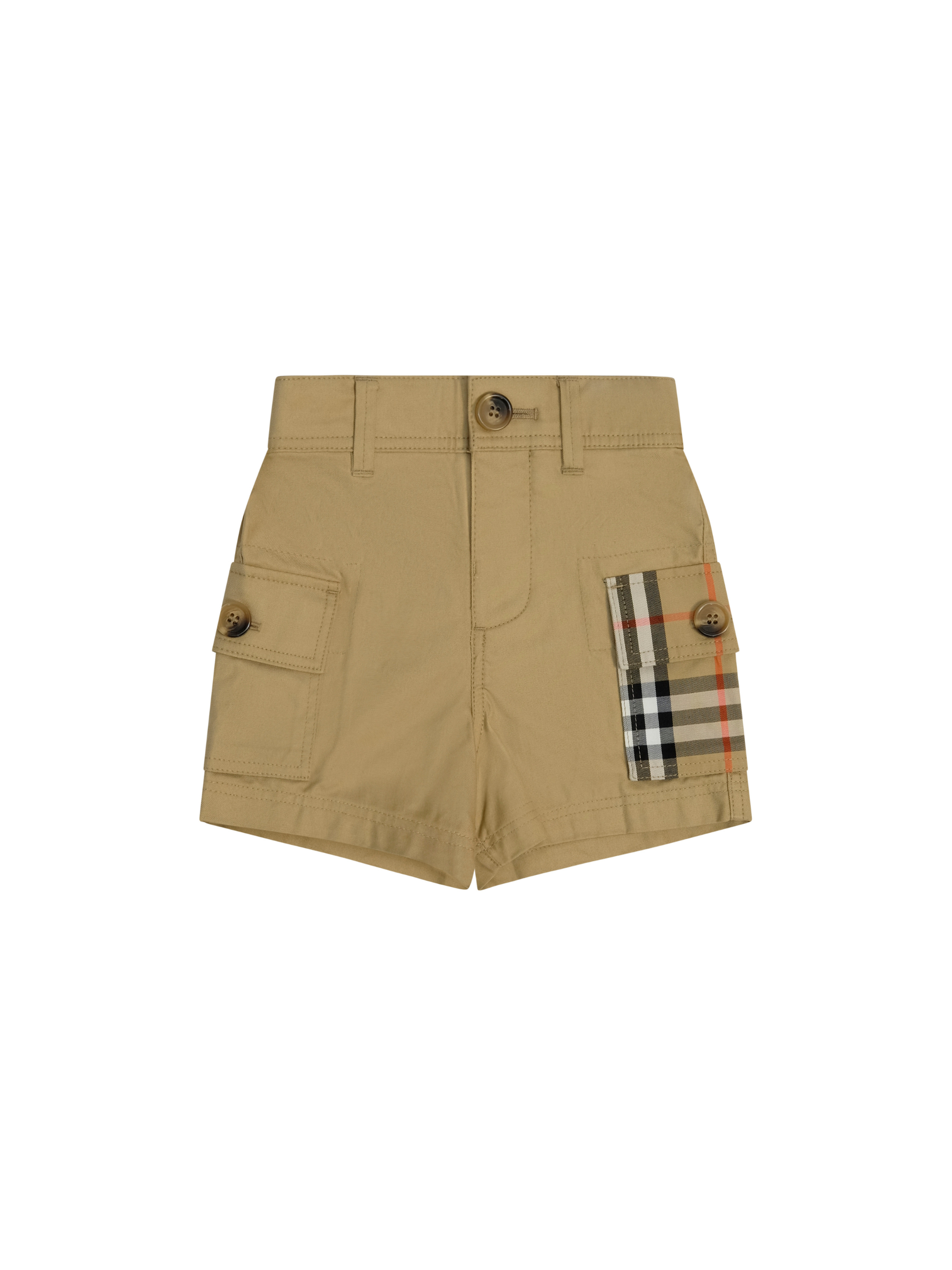 Shorts per neonati Burberry Kids beige con caratteristico motivo Vintage Check 8121249 B9719 BURBERRY KIDS